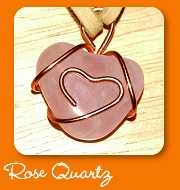 Rose quartz and copper